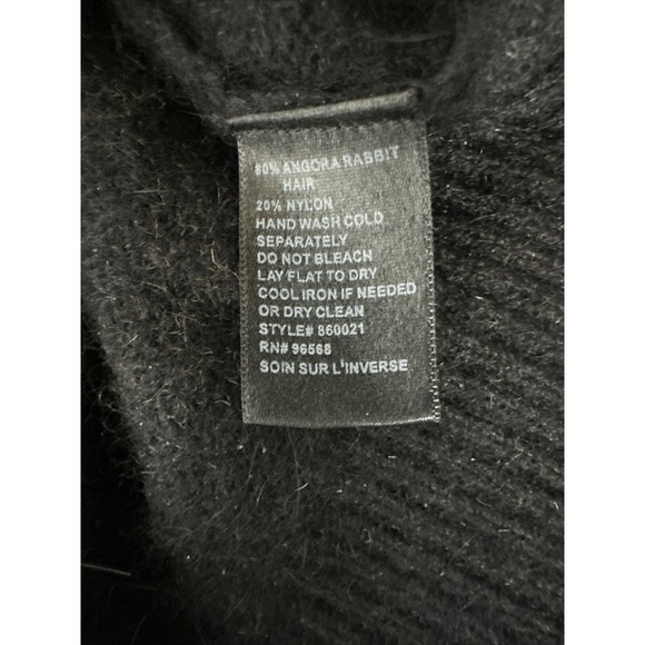 Vintage Camellia Boutique Angora Rabbit Hair Y2K Floral Cardigan Diamond Buttons - Picture 5 of 13